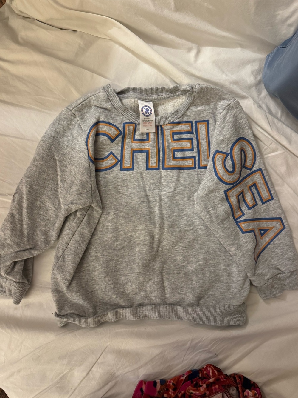 Chelsea FC Football Club Grey Logo Sweatshirt
